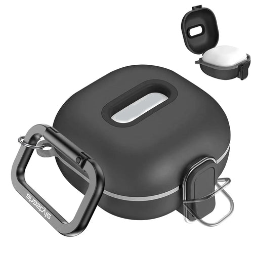 AHASTYLE WG128 Earbuds Case For Samsung Galaxy Buds Pro / Buds Live / Buds2 / Buds2 Pro / Buds FE , Switch Key TPU Protective Cover - Black - 1