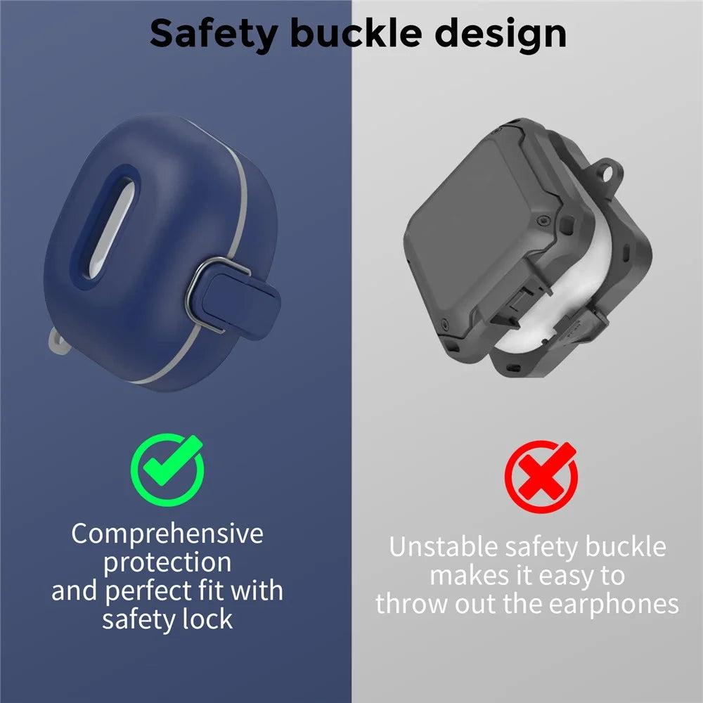 AHASTYLE WG128 Earbuds Case For Samsung Galaxy Buds Pro / Buds Live / Buds2 / Buds2 Pro / Buds FE , Switch Key TPU Protective Cover - Black - 7