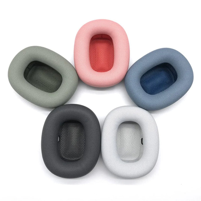 1 Pair for Apple AirPods Max Replacement Ear Pads Breathable Mesh Cloth Memory Foam Cushions - Dark Grey - 2