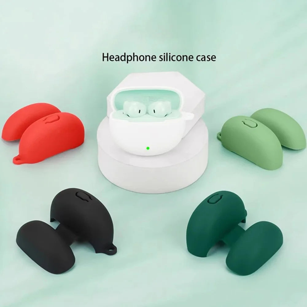 For Honor Earbuds X8 Silicone Case Wireless Earphones Protective Cover with Anti-Lost Buckle - Dark Blue - 5