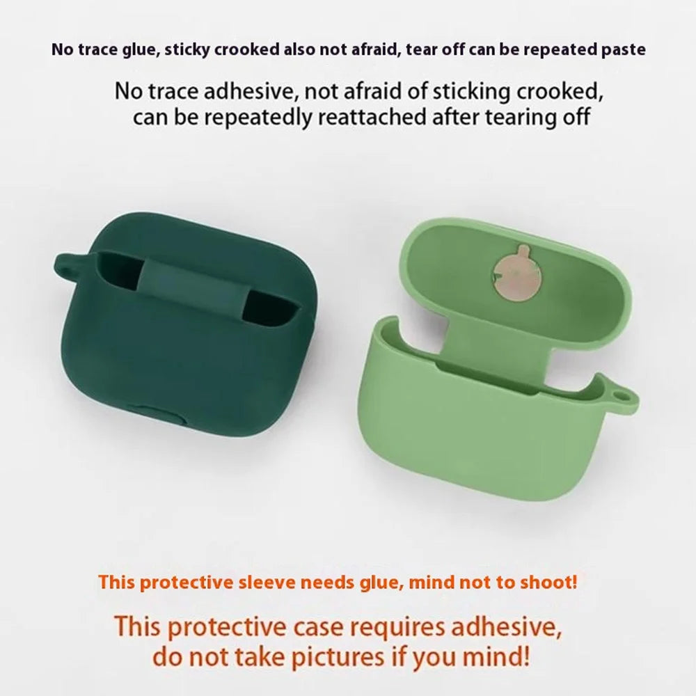 For Oppo Enco Buds3 Pro Silicone Case Wireless Earphones Protective Cover with Anti-Lost Buckle - Dark Blue - 7