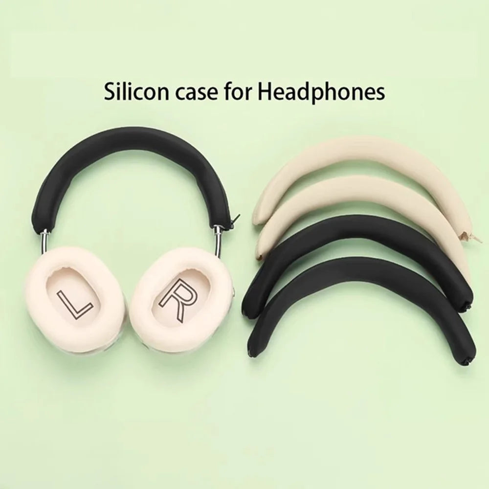 For iKF Mars Headphones Silicone Headband Cover Zipper Design Protective Sleeve - Black - 5