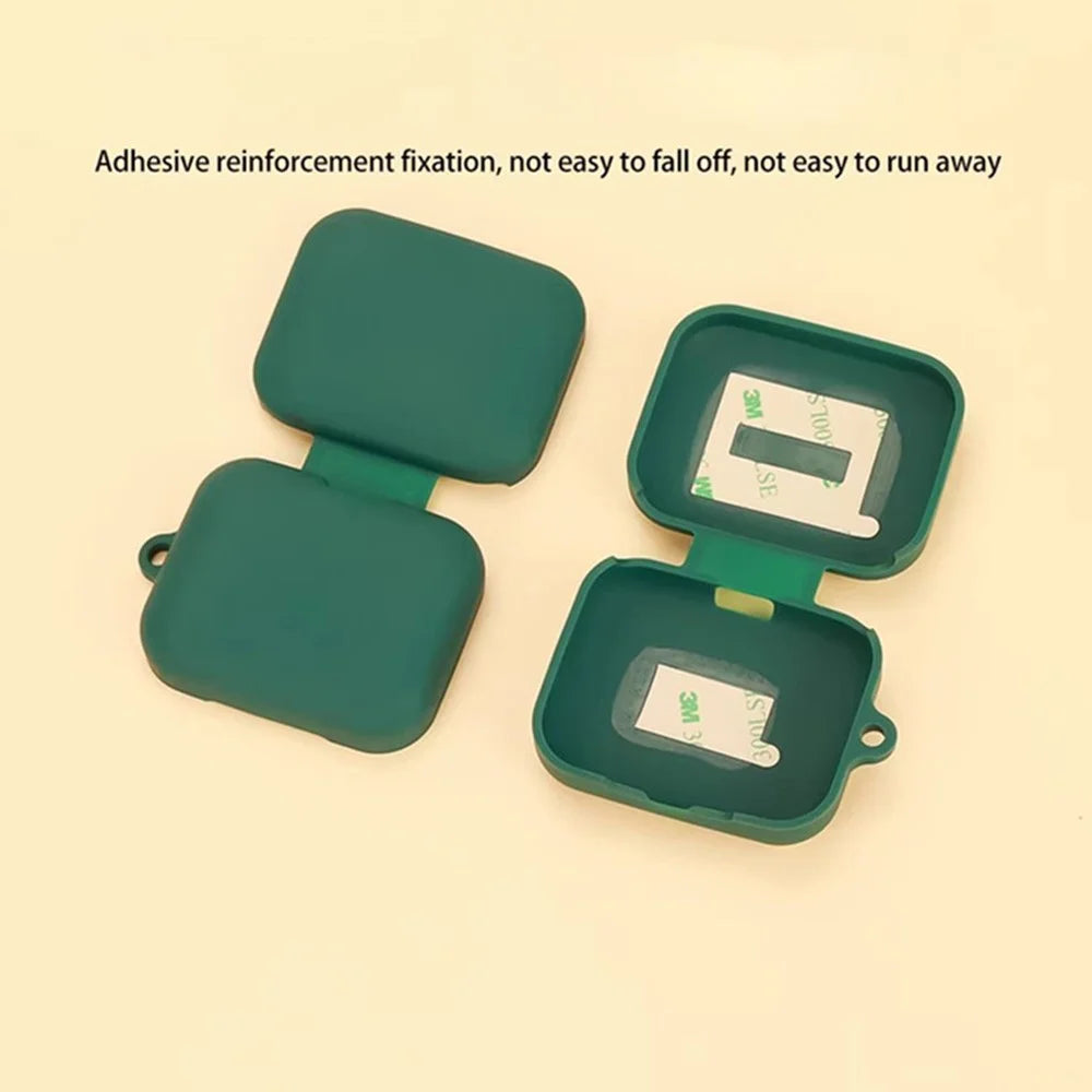 For Realme Buds Air 7 Pro Protective Case Wireless Earbuds Silicone Cover with Anti-Lost Buckle - Blackish Green - 7