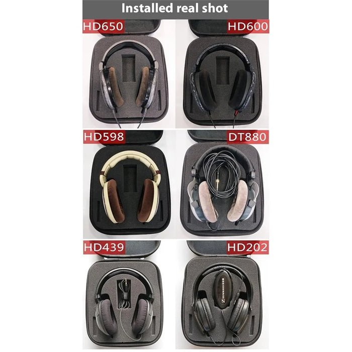 Headphone Carrying Case for Over-Ear Headsets Portable Storage Bag with Convenient Handle - 5