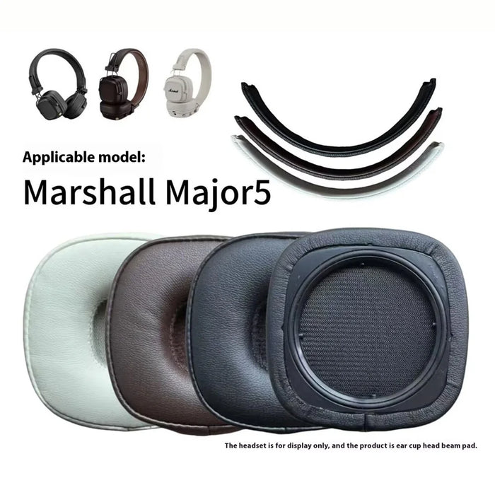 For Marshall Major V Headband Replacement Protein Leather Headphones Repair Kit - Brown - 5