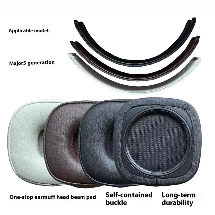 For Marshall Major V Headband Replacement Protein Leather Headphones Repair Kit - Brown - 6