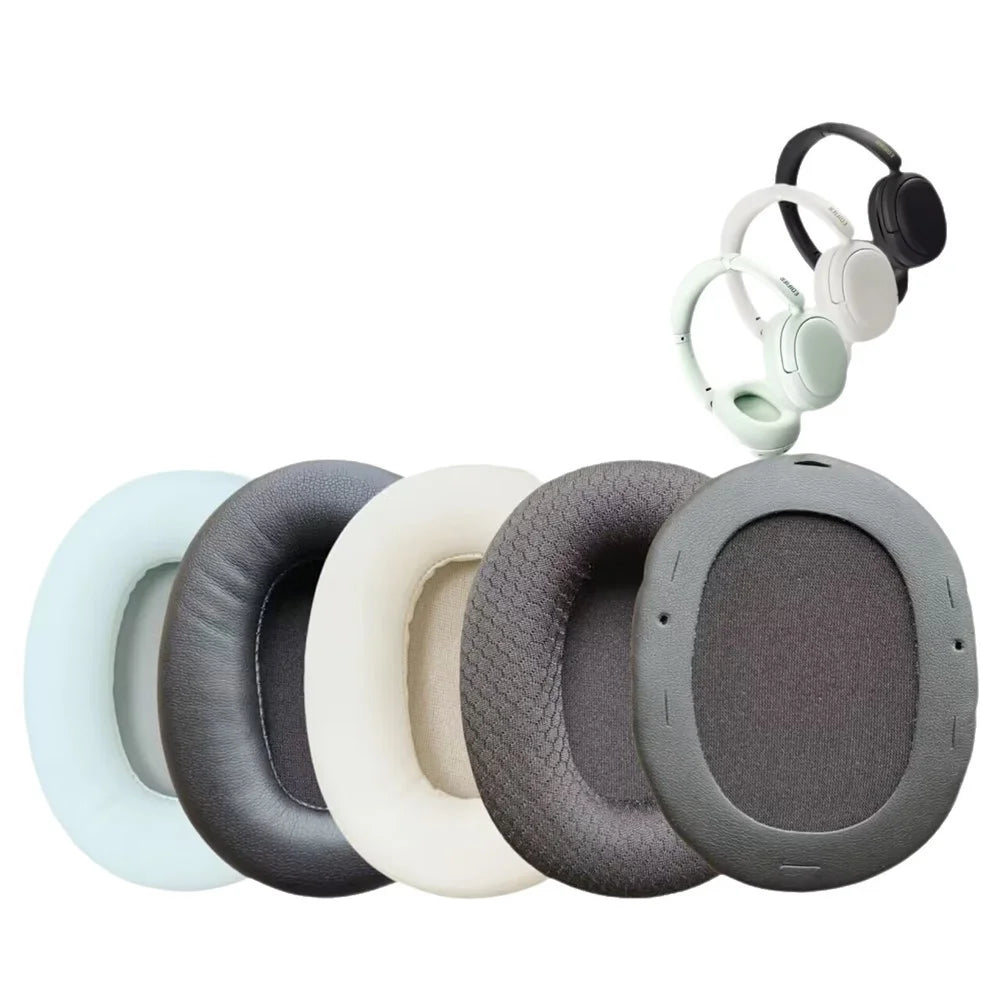 1 Pair For Edifier W800BT Free Replacement Earpads Over-Ear Bluetooth-Compatible Headphones Cushions - Black Protein Leather - 2