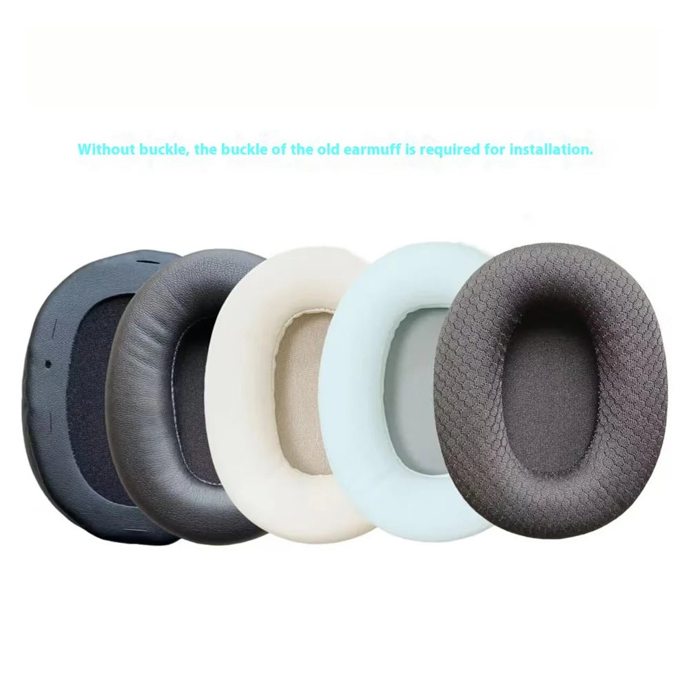 1 Pair For Edifier W800BT Free Replacement Earpads Over-Ear Bluetooth-Compatible Headphones Cushions - Black Protein Leather - 3