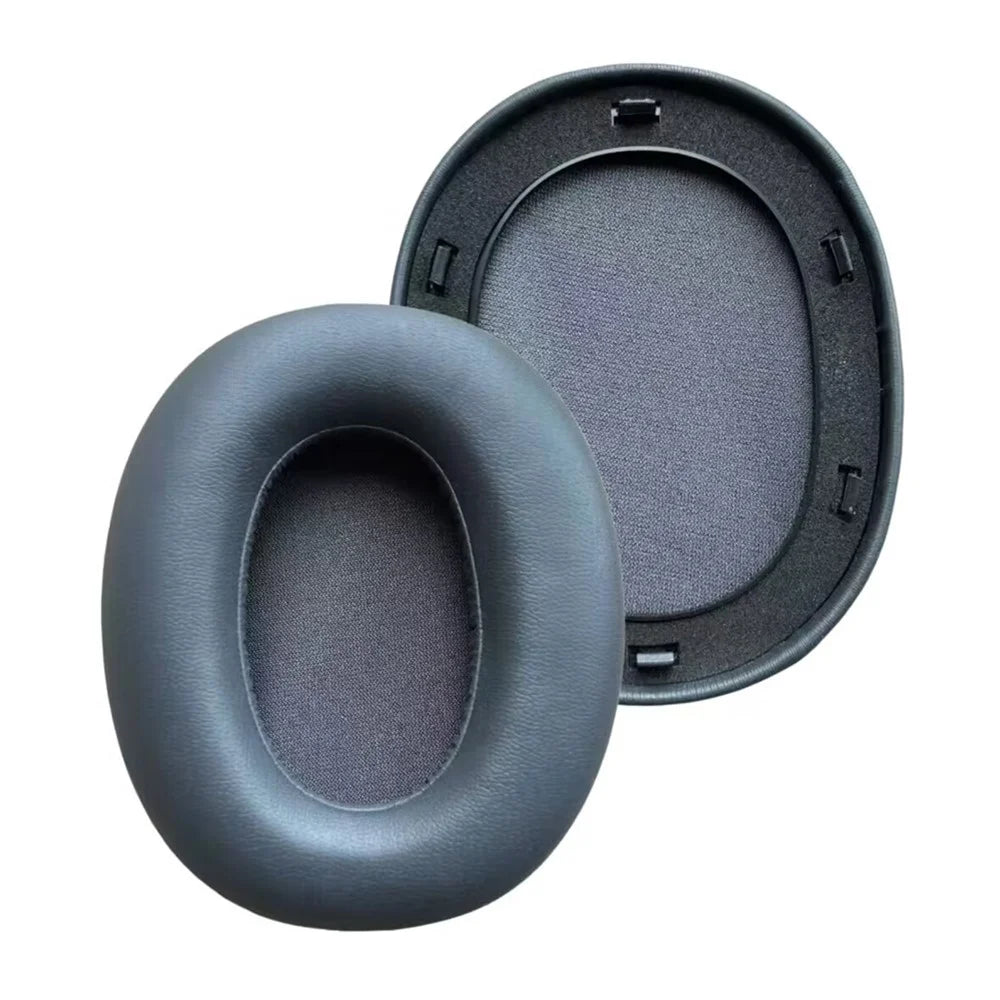 1 Pair For Edifier W800BT Free Noise Cancelling Headphones Earpads Replacement Cushions - Black Protein Leather - 2