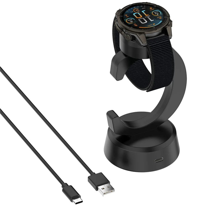 For Garmin Vivoactive 6 / Instinct E 45mm / 40mm / Instinct 3 / 50mm Charging Dock Stand C-Shaped Smartwatch Charger - 2