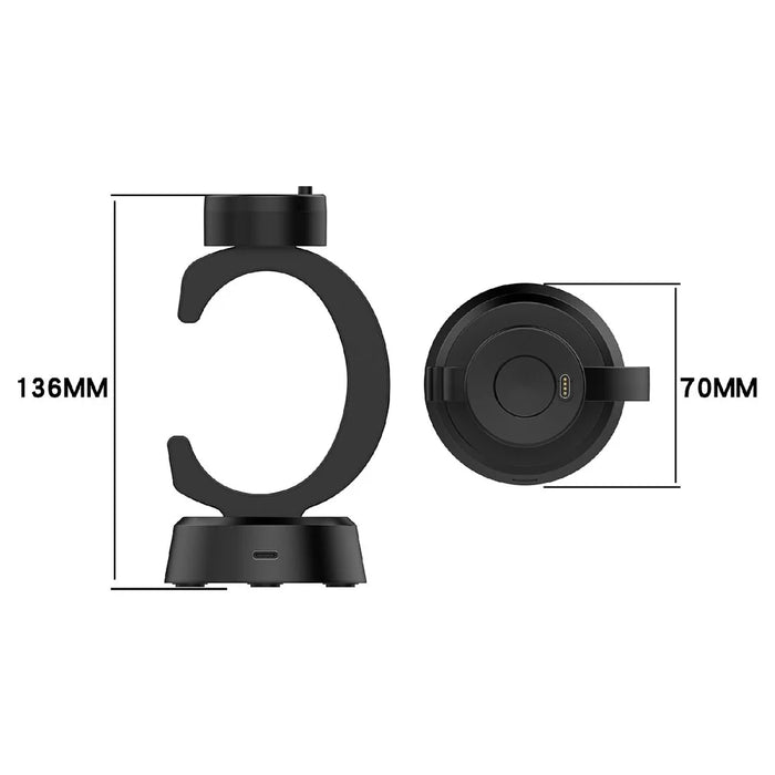 For Garmin Vivoactive 6 / Instinct E 45mm / 40mm / Instinct 3 / 50mm Charging Dock Stand C-Shaped Smartwatch Charger - 7