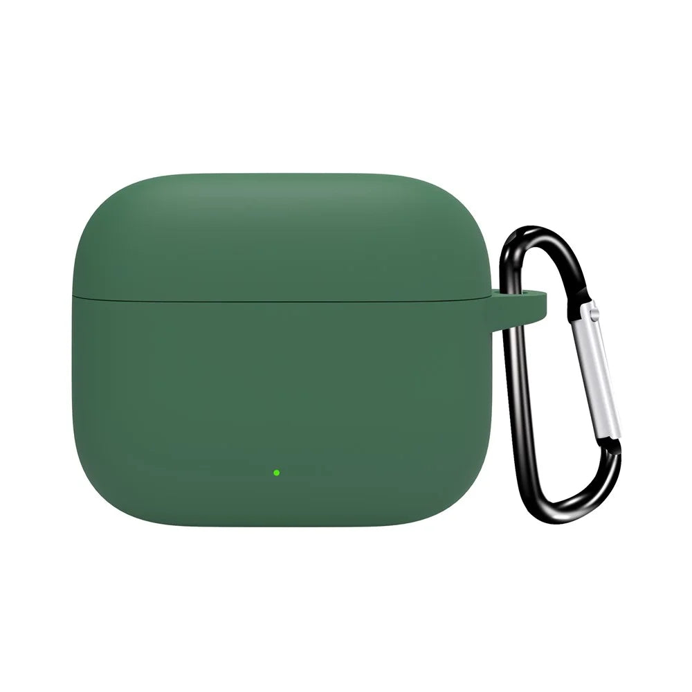 For Oppo Enco Air4i Protective Case Bluetooth-Compatible Earphones Silicone Cover with Hook - Blackish Green - 1