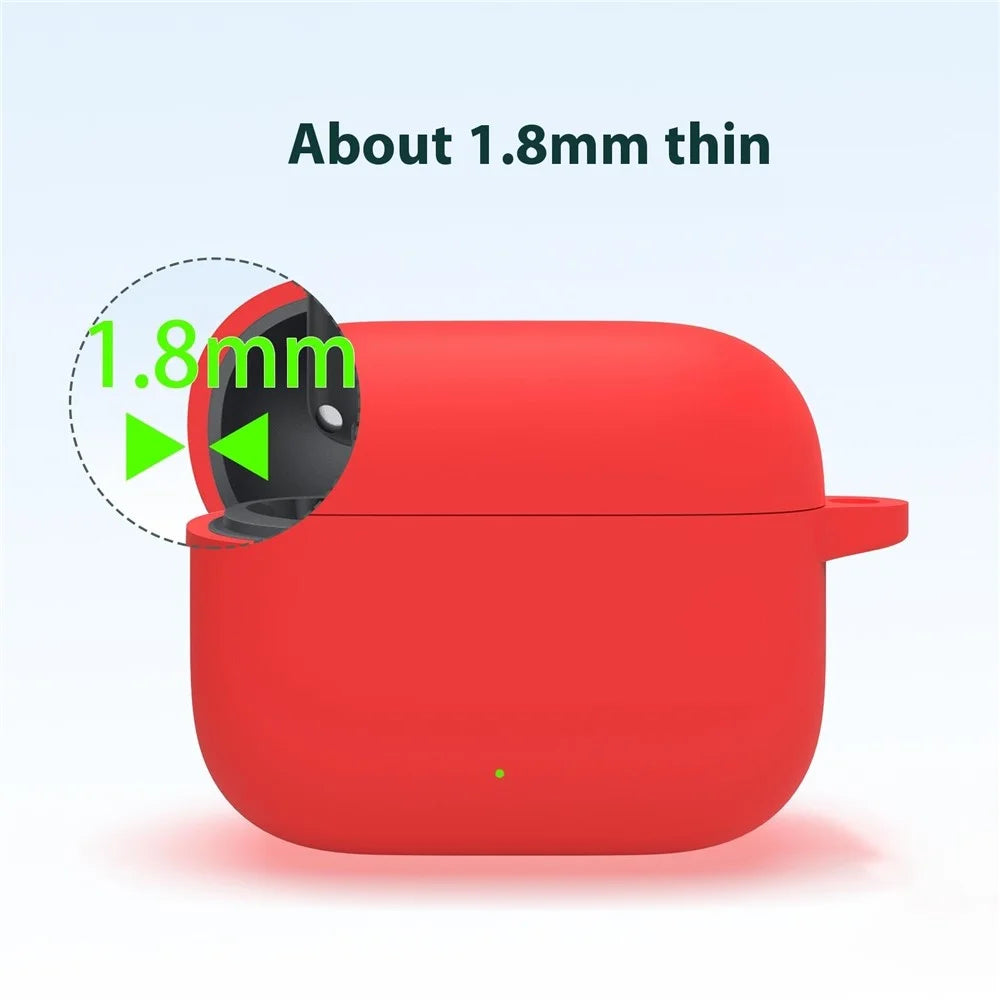 For Oppo Enco Air4i Protective Case Bluetooth-Compatible Earphones Silicone Cover with Hook - Blackish Green - 3