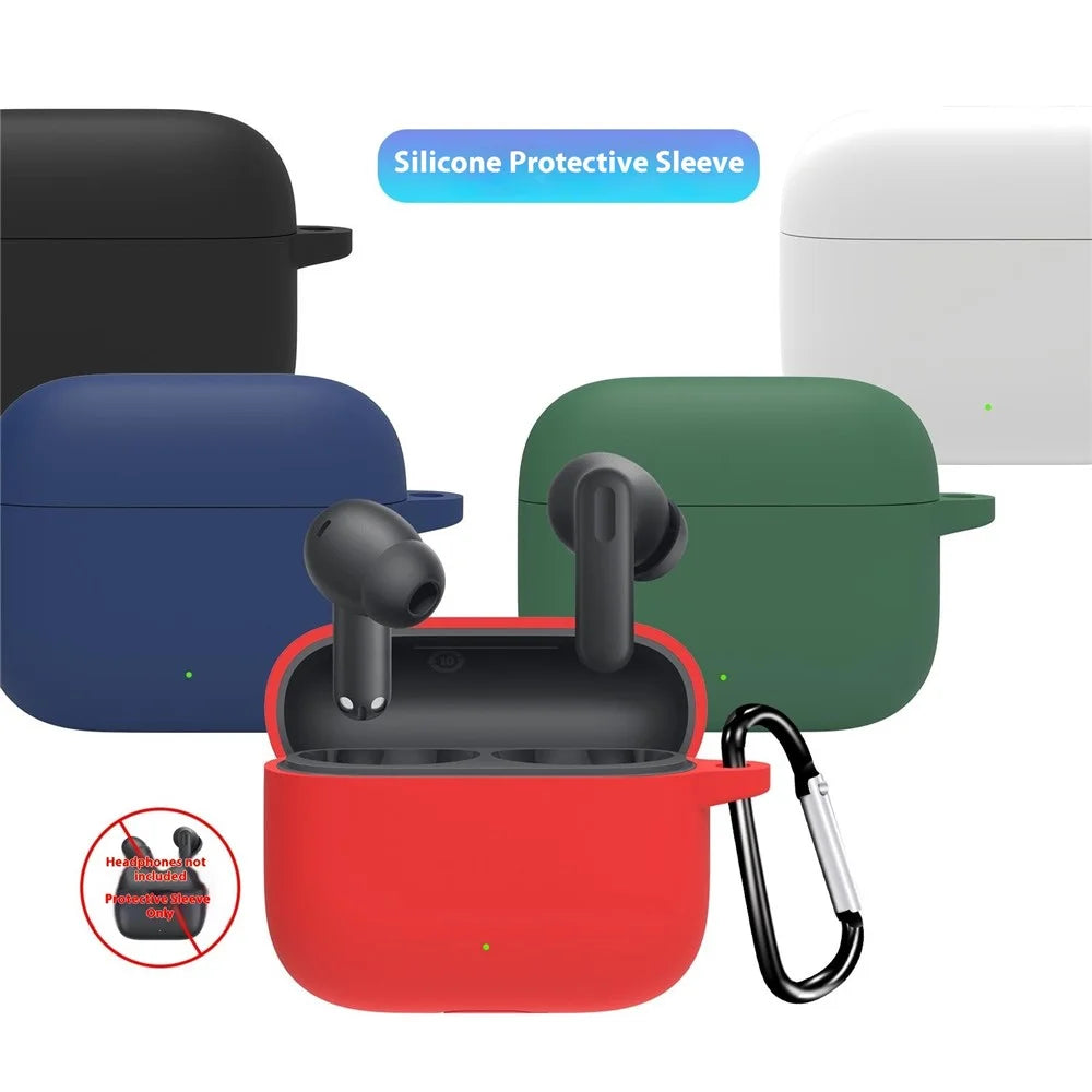 For Oppo Enco Air4i Protective Case Bluetooth-Compatible Earphones Silicone Cover with Hook - Blackish Green - 5