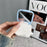 For Apple AirPods 3 Earphone Case TPU PC Shockproof Protective Cover with Mirror - White+Blue - 5