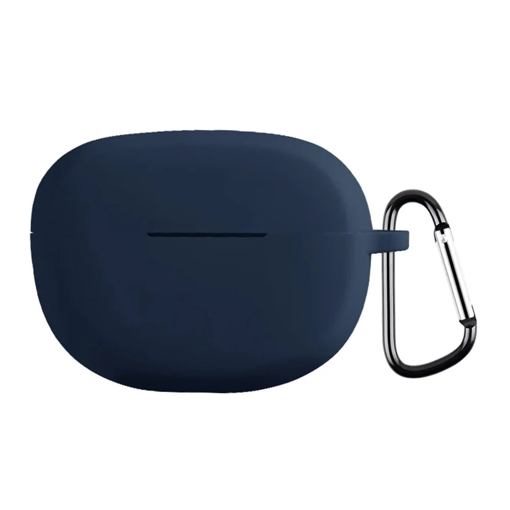 For Bose Ultra Open Earbuds Silicone Case Wireless Earphone Anti-Scratch Protective Cover with Carabiner - Blue - 1