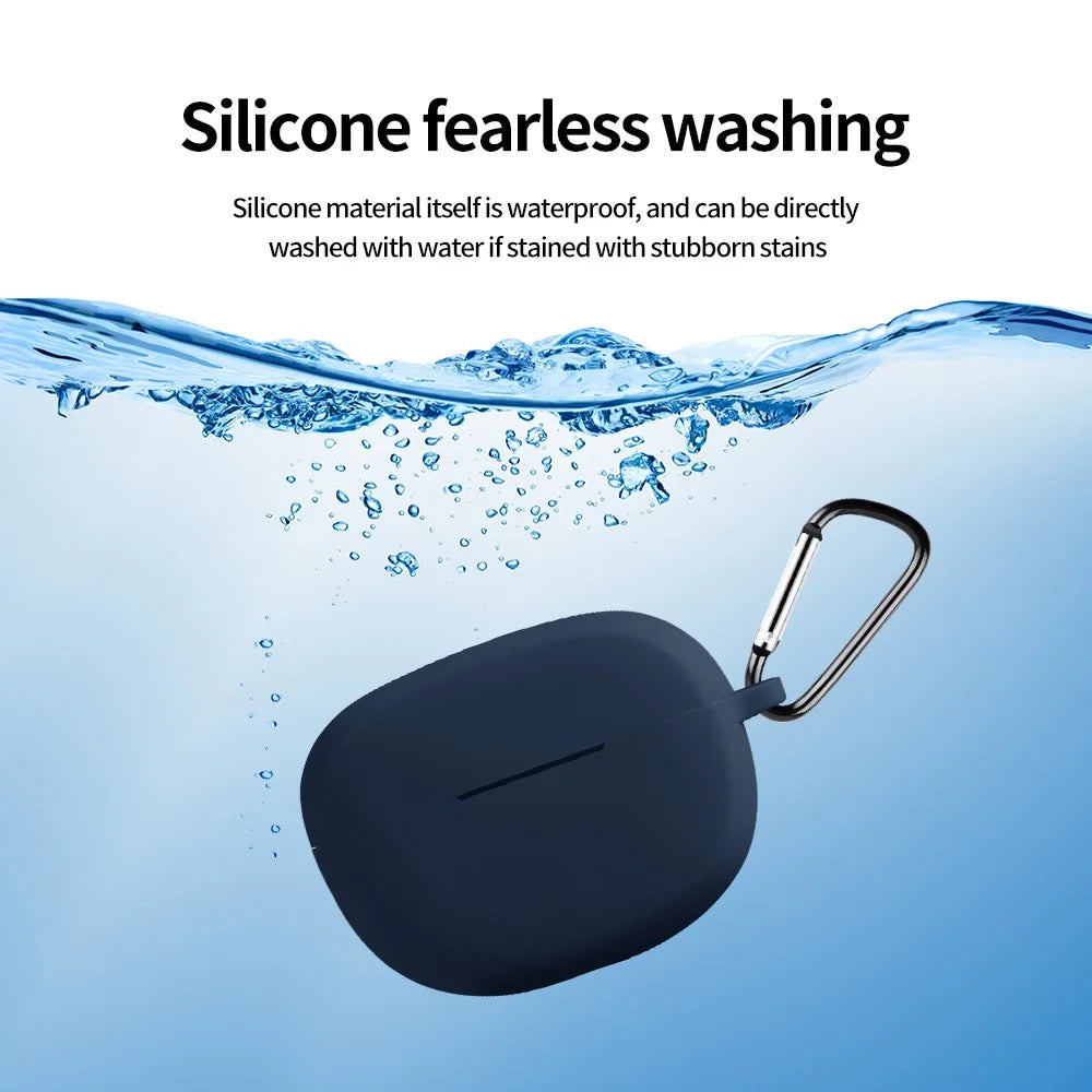 For Bose Ultra Open Earbuds Silicone Case Wireless Earphone Anti-Scratch Protective Cover with Carabiner - Blue - 2