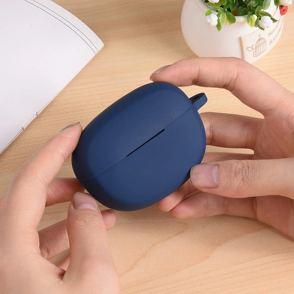 For Bose Ultra Open Earbuds Silicone Case Wireless Earphone Anti-Scratch Protective Cover with Carabiner - Blue - 4
