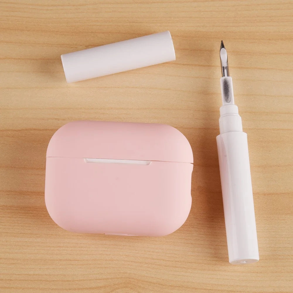 For AirPods Pro 2 Silicone Earbuds Case Soft Protective Cover No Hook with Cleaning Pen - Blue - 5