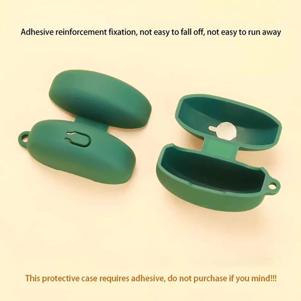 For OnePlus Buds 4 Silicone Case Wireless Earphones Protective Cover with Anti-Lost Buckle - Blackish Green - 7