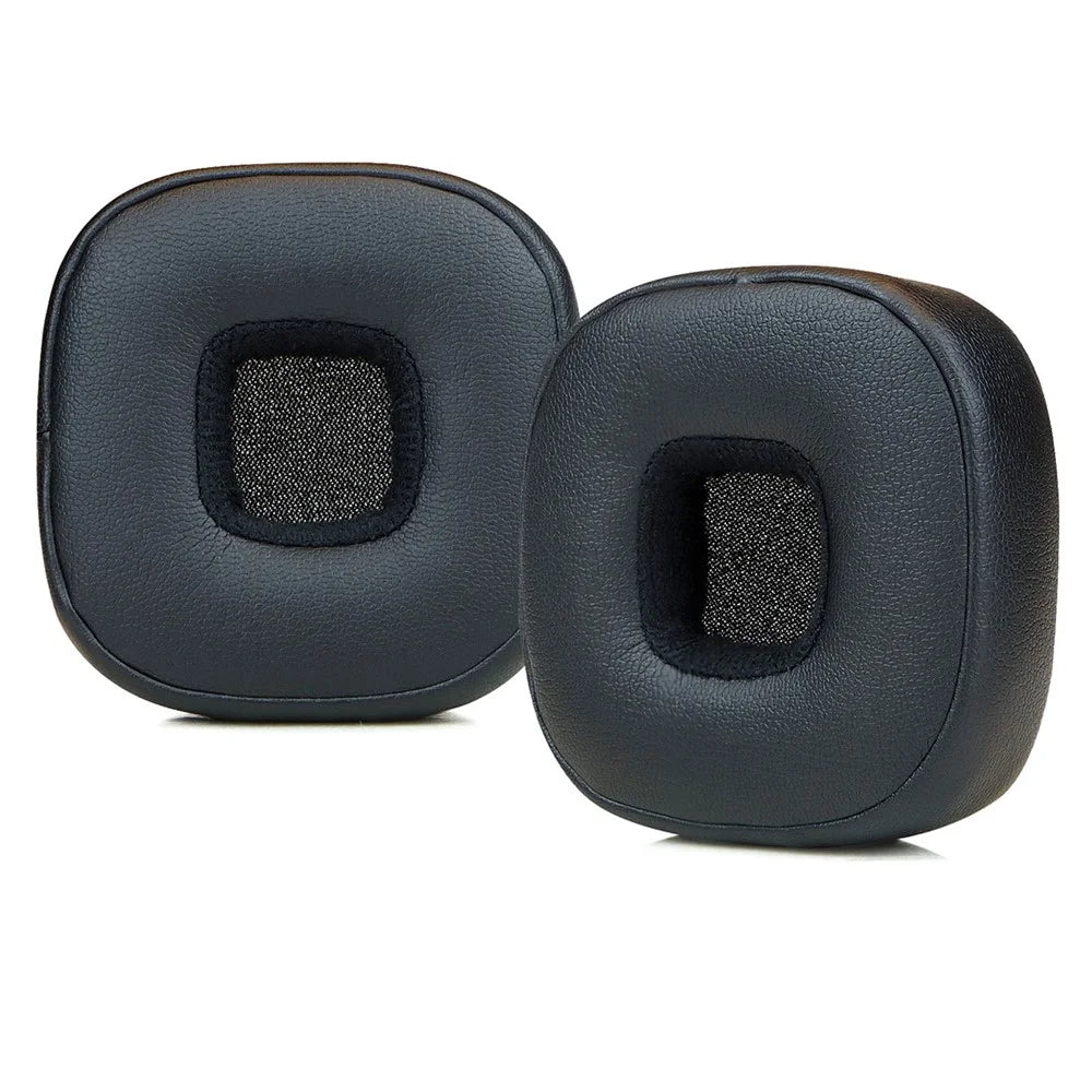 For Marshall Major V Headphones Replacement Ear Pads Protein Leather Cushions + Headband Cover Set - Black - 3