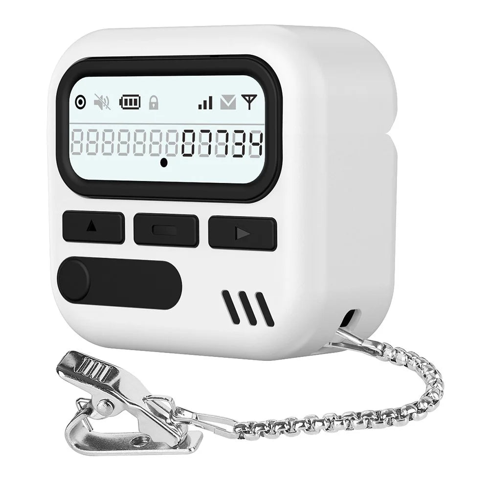 For AirPods Pro 2  /  AirPods Pro Case Retro Design TPU + PC Wireless Earbuds Protective Cover with Lanyard - White - 1