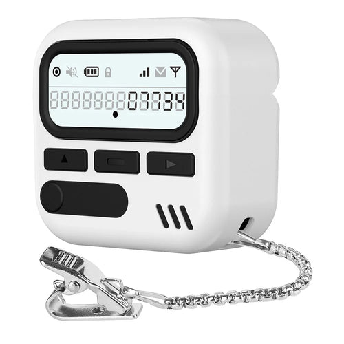 For AirPods Pro 2  /  AirPods Pro Case Retro Design TPU + PC Wireless Earbuds Protective Cover with Lanyard - White - 1