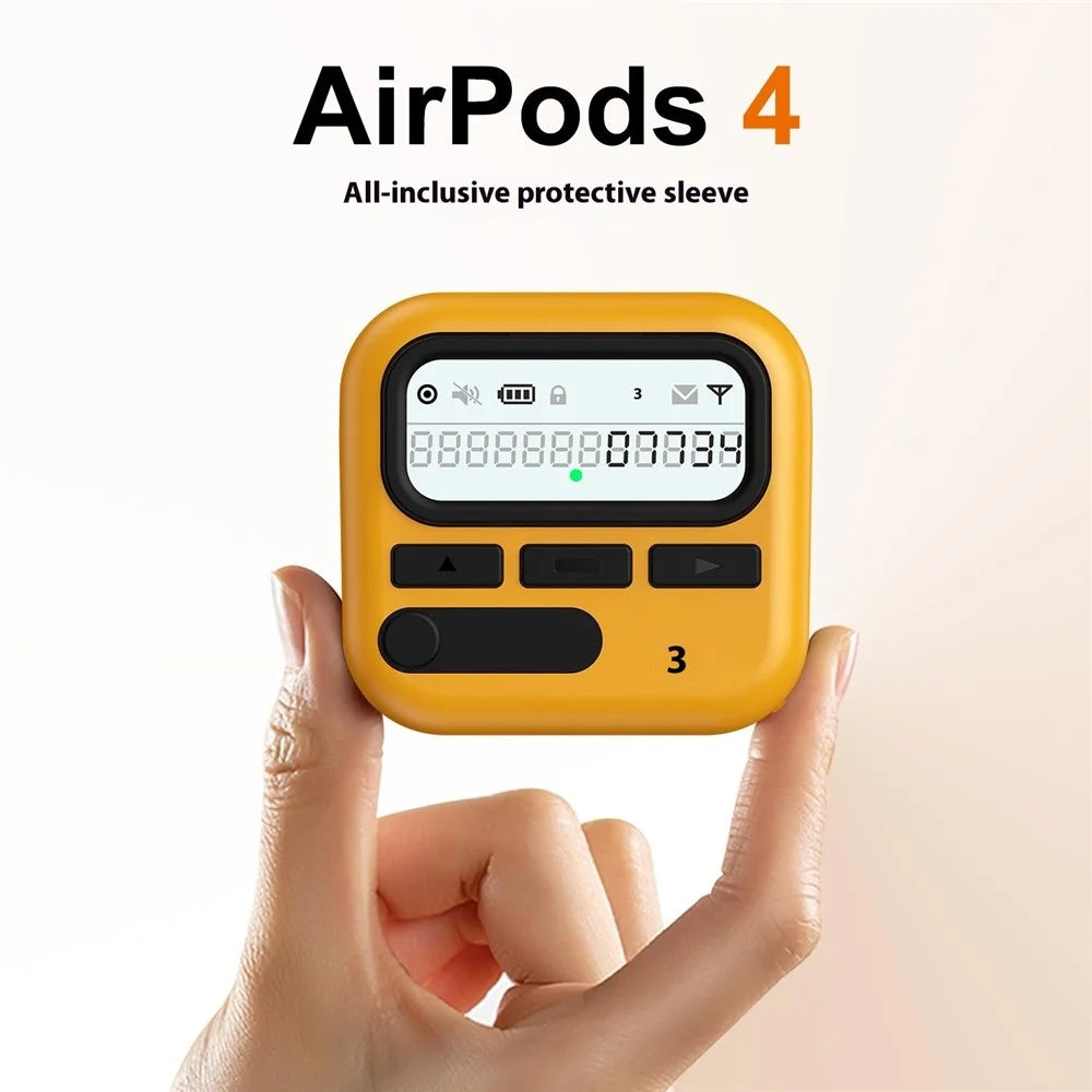 For AirPods Pro 2  /  AirPods Pro Case Retro Design TPU + PC Wireless Earbuds Protective Cover with Lanyard - White - 7