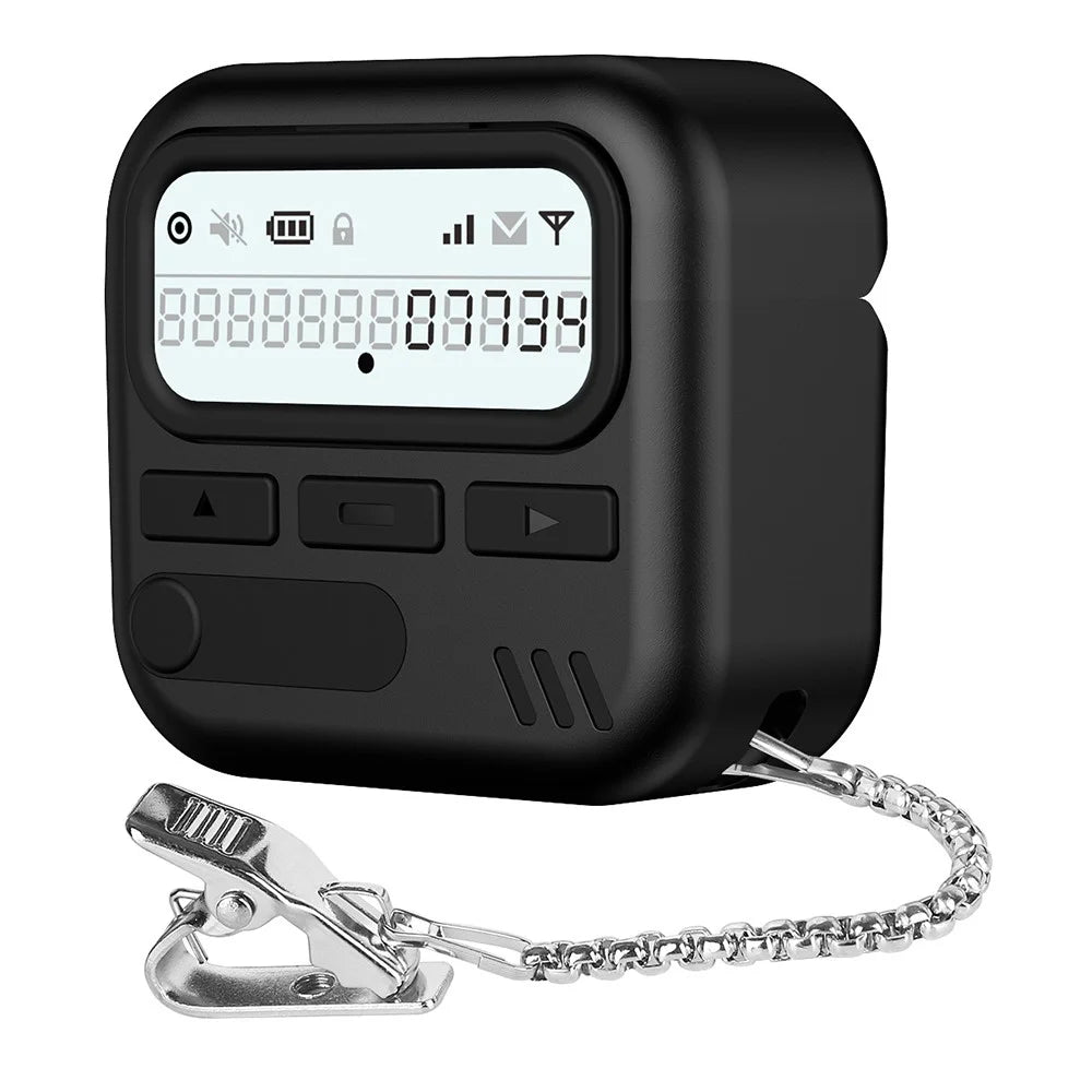 For AirPods 4 Case Retro Design TPU + PC Wireless Earbuds Protective Cover with Lanyard - Black - 1