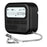 For AirPods 4 Case Retro Design TPU + PC Wireless Earbuds Protective Cover with Lanyard - Black - 1