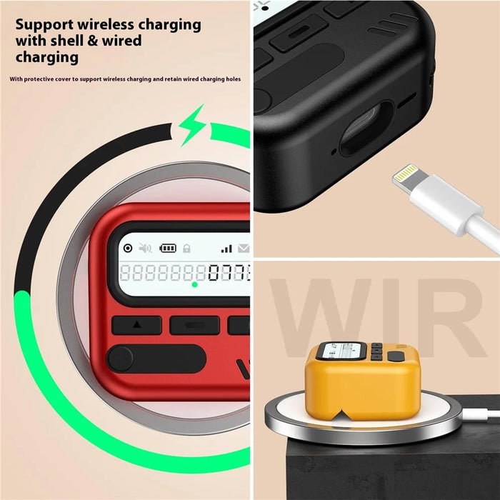 For AirPods 4 Case Retro Design TPU + PC Wireless Earbuds Protective Cover with Lanyard - Black - 4