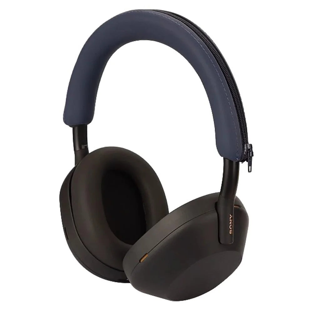 For Sony WH-1000XM6 Headphone Head Beam Cover Soft Silicone Headband Protective Sleeve - Dark Blue - 3