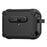 For Apple AirPods Pro Case TPU + PC Earphone Cover with Front Lock Carabiner Clip - Black - 1