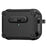 For AirPods Pro 2 Case TPU + PC Earphone Cover with Front Lock Carabiner Clip - Black - 1