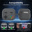 AHASTYLE PT-DD11 For Samsung Galaxy Buds3 Pro Silicone Case Game Console Design Split Protective Cover with Carabiner / Strap - Dark Grey - 3