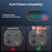 AHASTYLE PT-DD11 For Samsung Galaxy Buds3 Pro Silicone Case Game Console Design Split Protective Cover with Carabiner / Strap - Dark Grey - 4
