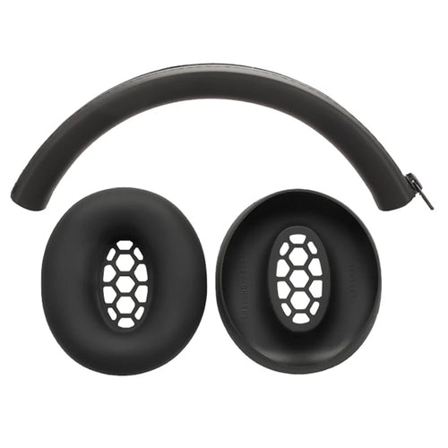 For Sennheiser HD 450BT Headphone Silicone Protective Cover Set with Headband Bead Case - Black - 1