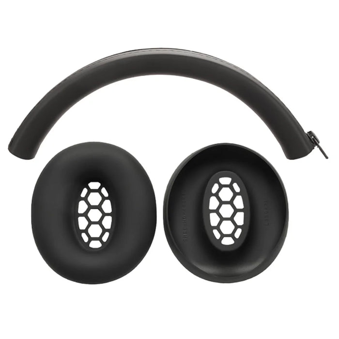 For Sennheiser HD 450BT Headphone Silicone Protective Cover Set with Headband Bead Case - Black - 1