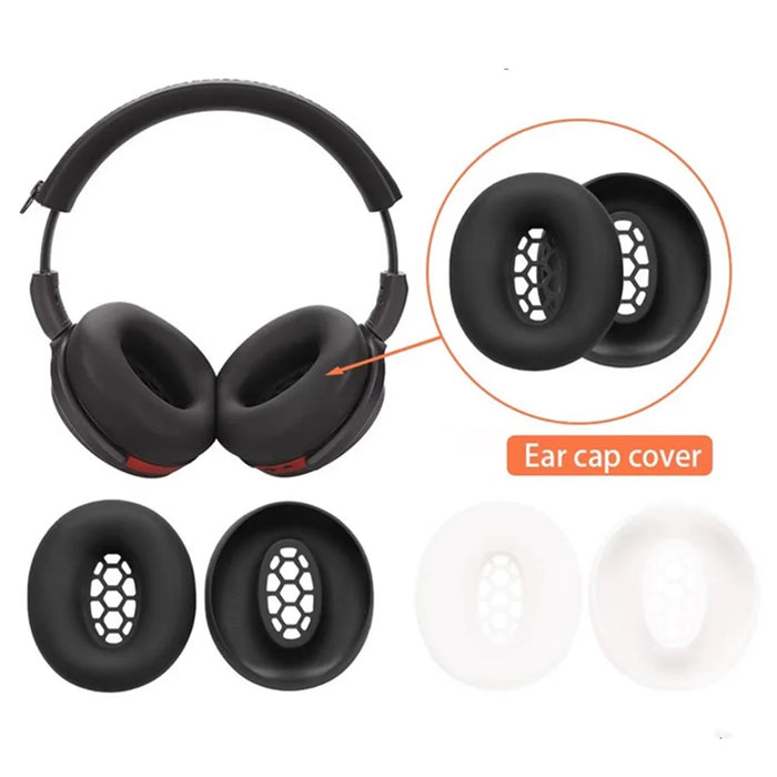 For Sennheiser HD 450BT Headphone Silicone Protective Cover Set with Headband Bead Case - Black - 5