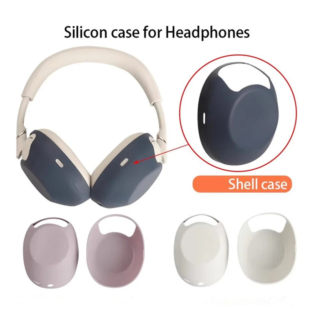 For Sony WH-1000XM6 Headphones Silicone Case Scratch Resistant Waterproof Durable Protective Cover - Dark Blue - 6