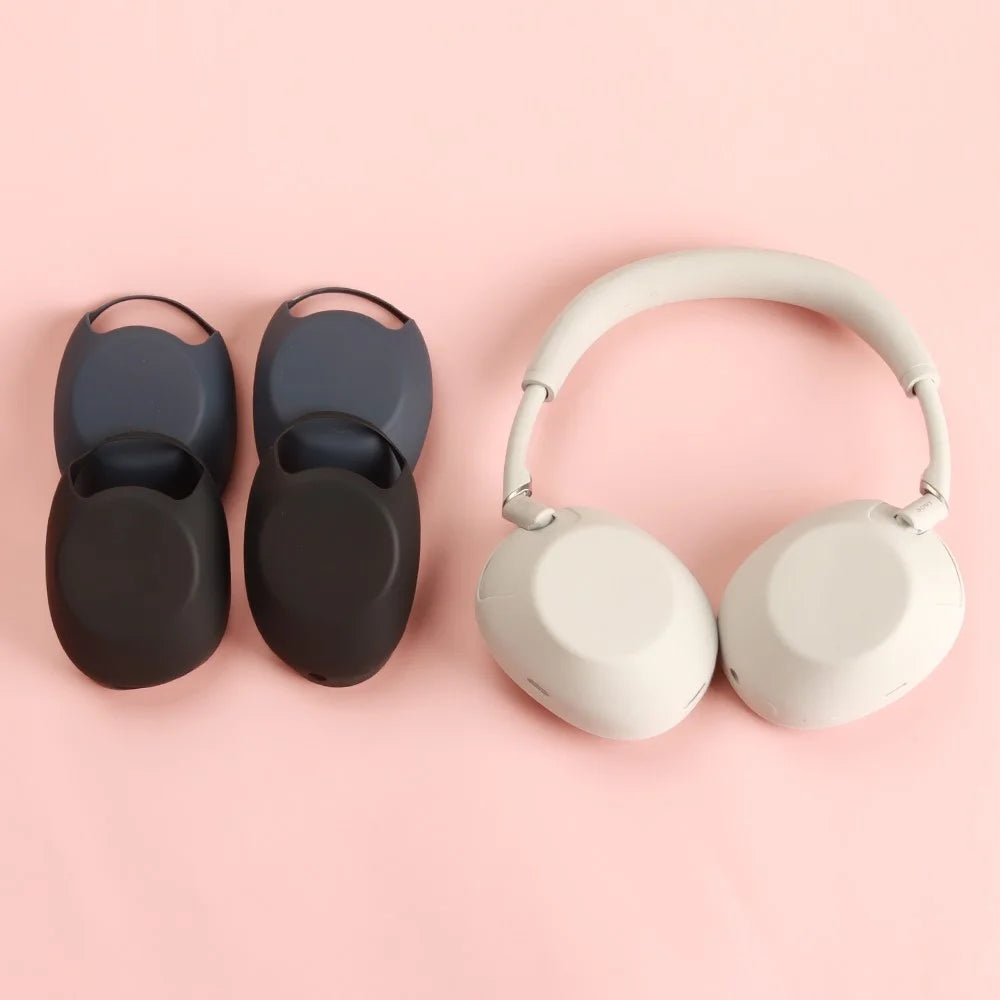 For Sony WH-1000XM6 Headphones Silicone Case Scratch Resistant Waterproof Durable Protective Cover - Dark Blue - 7