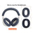 For Sony WH-1000XM6 Headphones Silicone Case Set with 2Pcs Earpads Protective Cover + Headband Cushion - Black - 2