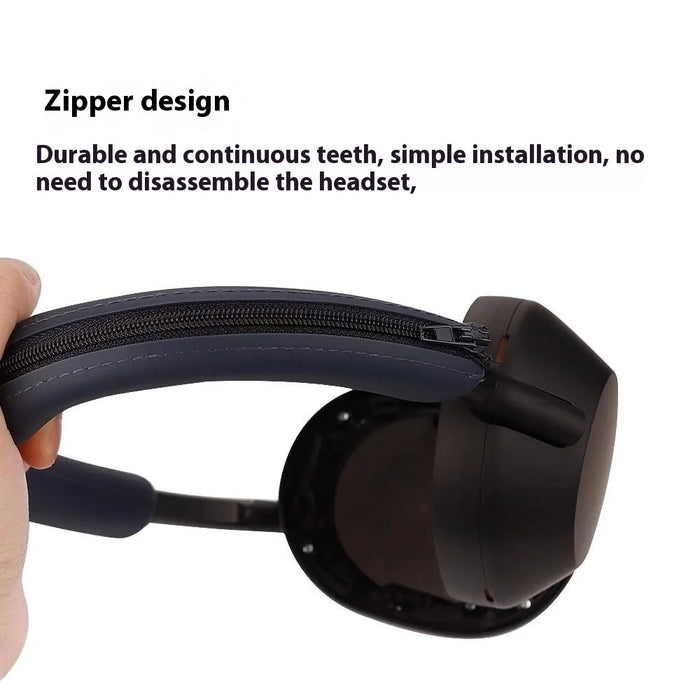 For Sony WH-1000XM6 Headphones Silicone Case Set with 2Pcs Earpads Protective Cover + Headband Cushion - Black - 6