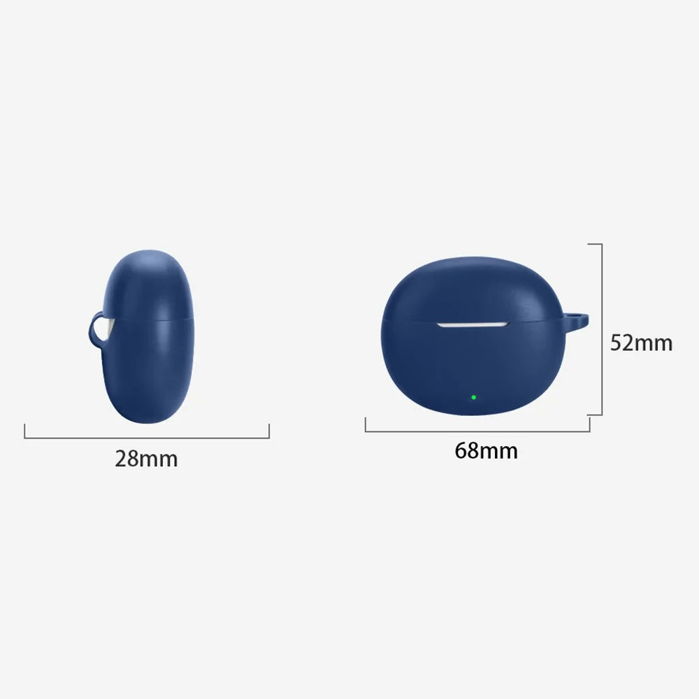 For vivo TWS Air3 Protective Case Bluetooth-Compatible Earbuds Silicone Cover with Hook - Dark Blue - 3