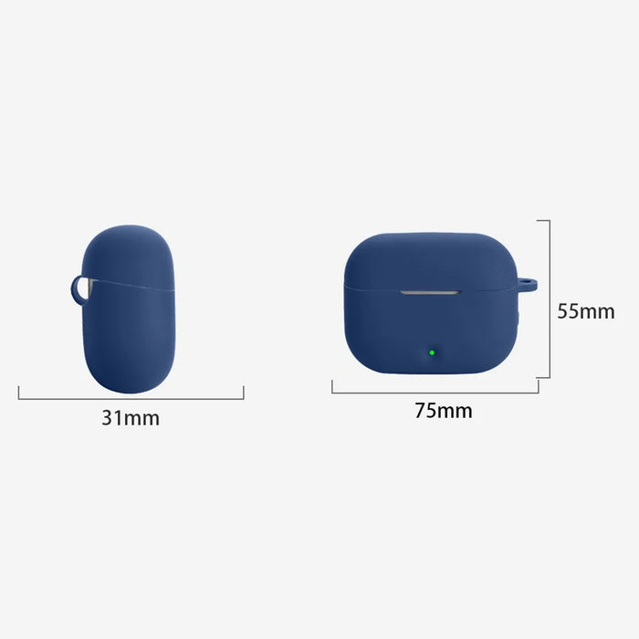 For Edifier Lolli Pro 5 / EvoBuds Pro Protective Case Bluetooth-Compatible Earbuds Silicone Cover with Hook - Dark Blue - 3