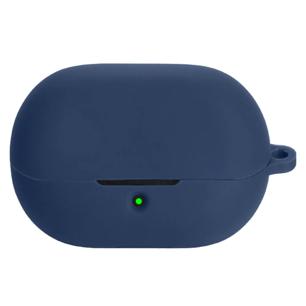 For SoundPEATS H3 Protective Case Bluetooth-Compatible Earbuds Silicone Cover with Hook - Dark Blue - 1