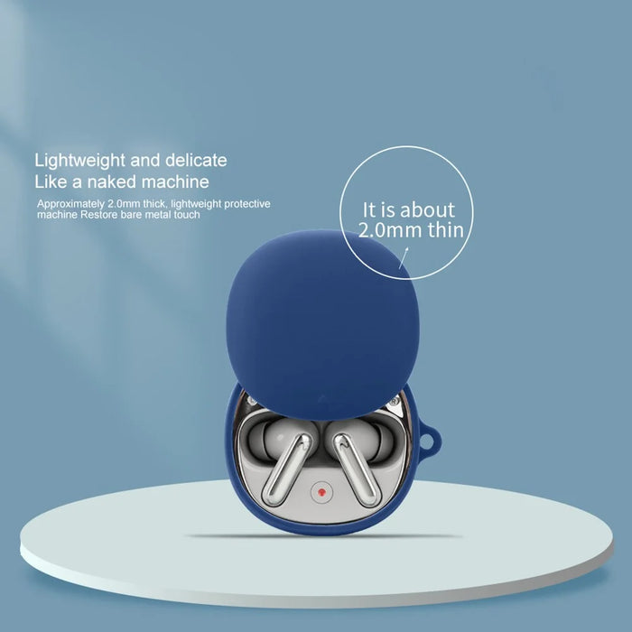 For iFLYBUDS Pro 3 Protective Case Bluetooth-Compatible Earbuds Silicone Cover with Hook - Dark Blue - 2