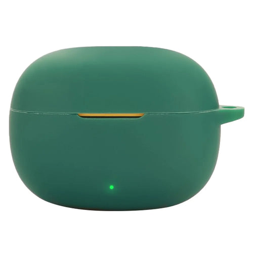For Realme Buds T200x Protective Case Bluetooth-Compatible Earbuds Silicone Cover with Hook - Blackish Green - 1