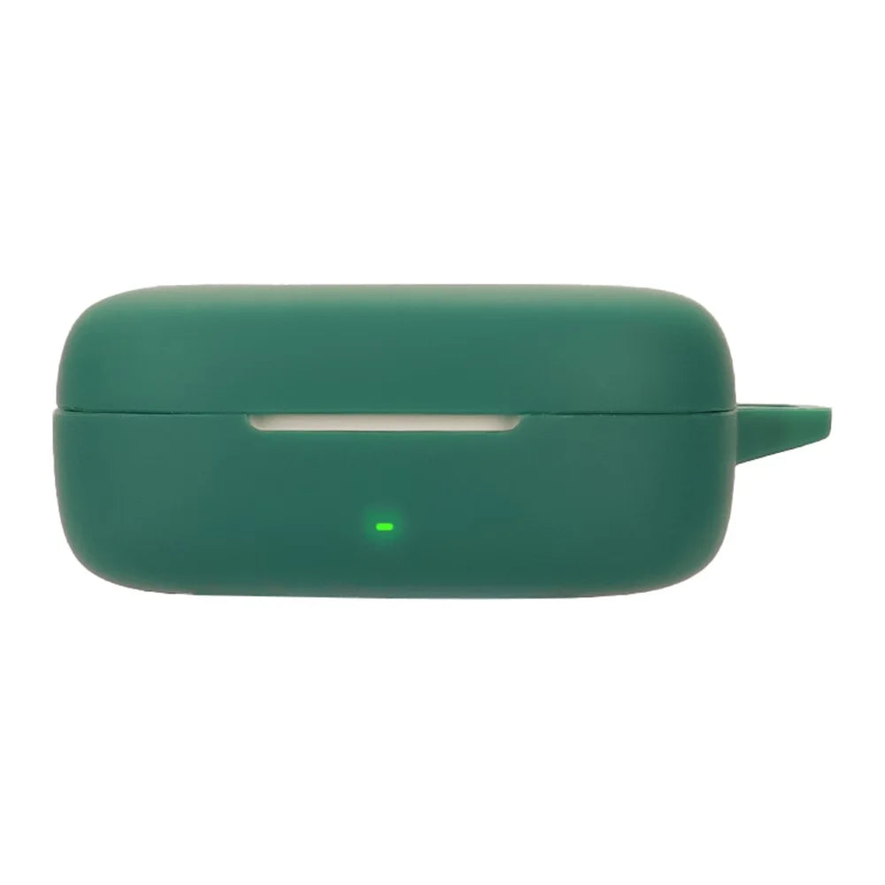 For Huawei FreeArc Protective Case Bluetooth-Compatible Earbuds Silicone Cover with Hook - Blackish Green - 1
