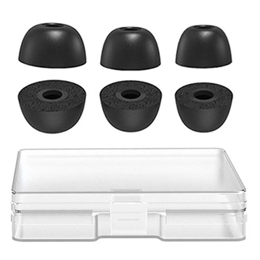 AHASTYLE WG36 3 Pairs Eartips For Samsung Galaxy Buds Pro Silicone Ear Caps Cushion Replacement, Size: S + M + L - Black - 1
